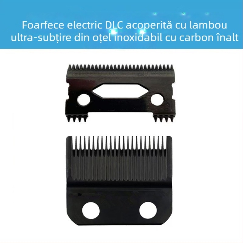Mașină electrică de tuns păr – lamă de schimb cu acoperire DLC pentru capul de tăiere, compatibil universal, oțel inoxidabil cu conținut înalt de carbon, lamă demontabilă și lavabilă