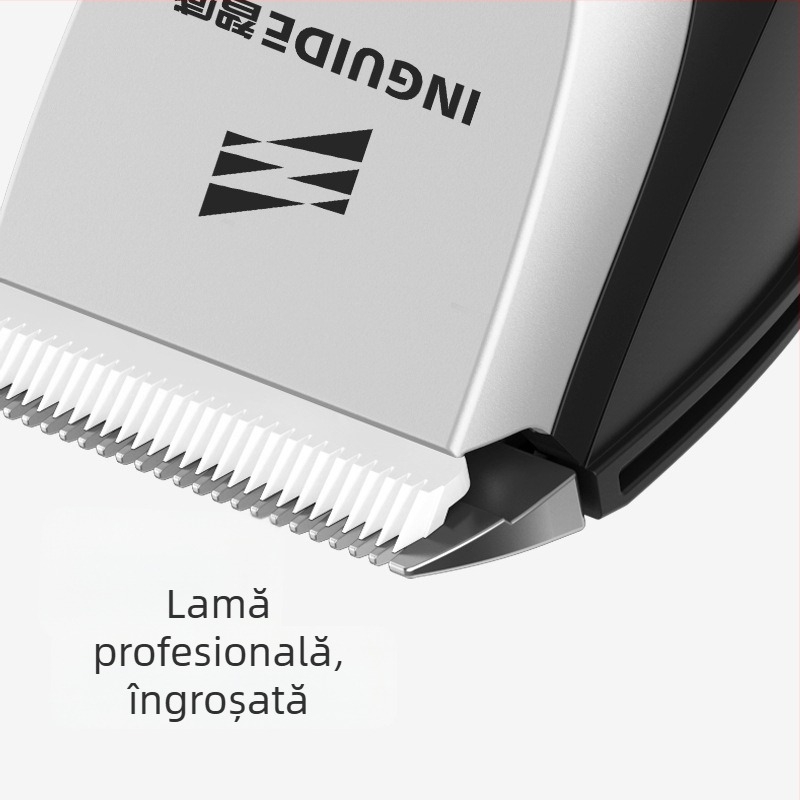 Aparat de tuns păr electric fără fir — baterie încorporată, lamă ceramică, motor cu perii, rezistent la apă, complet lavabil