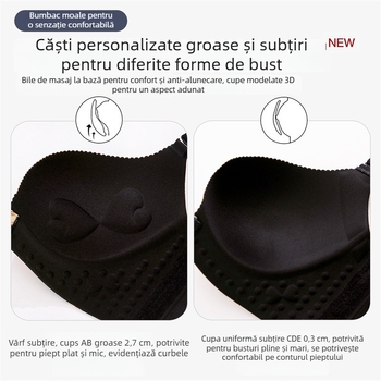 Sutien leopard cu închidere frontală, push-up, cupă 3/4, cupă subțire modelată, material respirabil din nylon-spandex