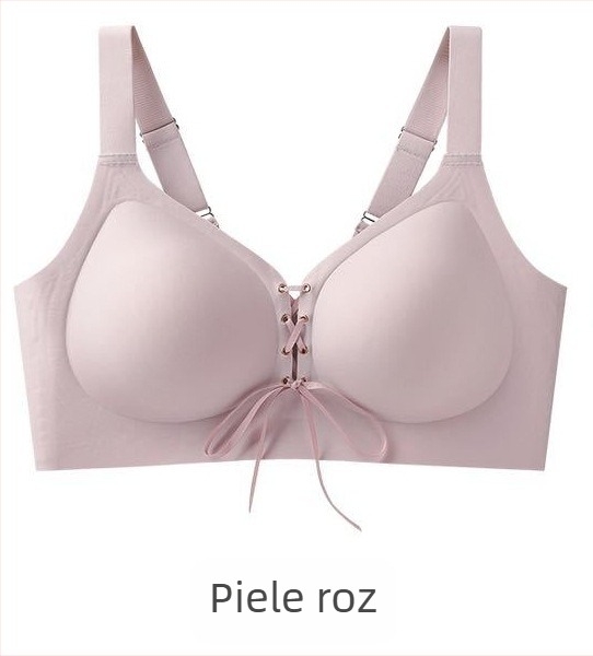 Sutien cupe 3/4, cupe turnate subțiri, bretele fixe, închidere spate cu patru rânduri de cârlige, material nailon