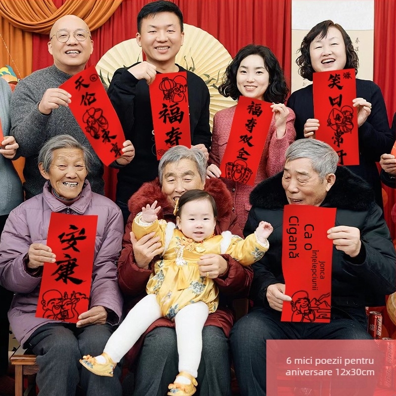 Prop banner de ziua bătrânilor – banner purtat în mână, ședință foto, atmosferă ceremonială, stil chinezesc, material pânză (Material: Pânză; Stil: Chinezesc; Utilizare: Ziua de naștere; Categoria: Decor de amplasare)