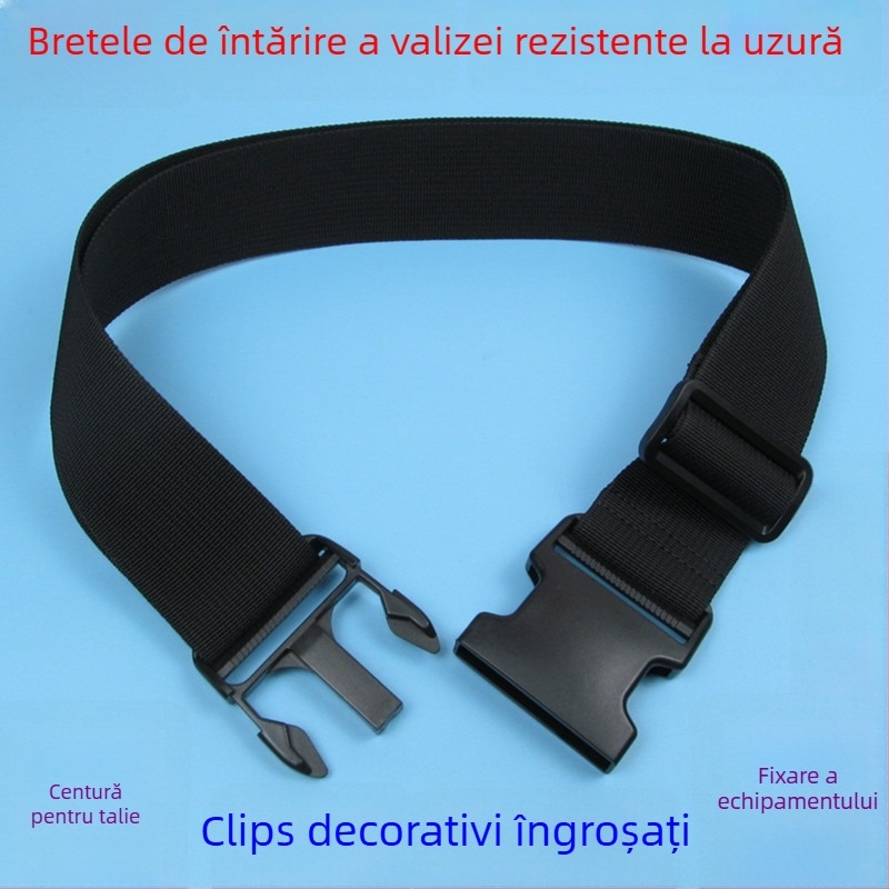 Bandă cu cataramă pentru bagaje – curea de fixare pentru împachetare și extindere a valizelor, 1000D polipropilenă, toamna 2024