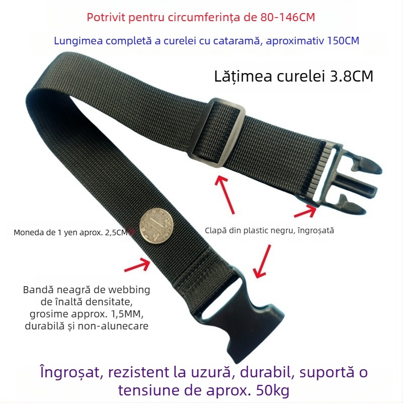 Bandă cu cataramă pentru bagaje – curea de fixare pentru împachetare și extindere a valizelor, 1000D polipropilenă, toamna 2024