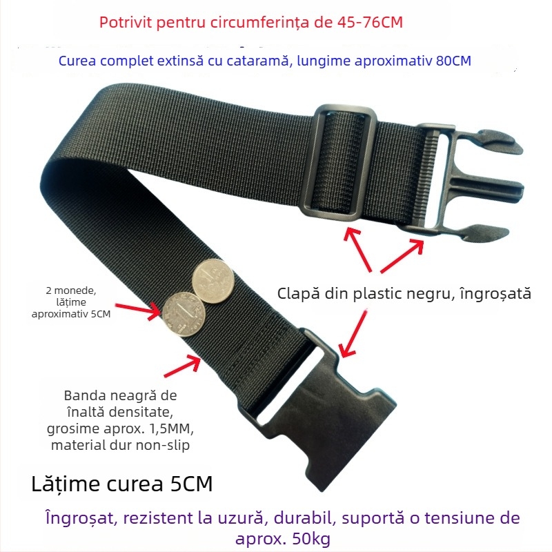 Bandă cu cataramă pentru bagaje – curea de fixare pentru împachetare și extindere a valizelor, 1000D polipropilenă, toamna 2024