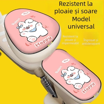 Husă pentru șa de bicicletă electrică – rezistentă la soare și ploaie, pernă moale din PU – compatibilă cu bicicletele electrice Aima și Yade