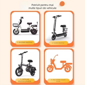 Husă pentru șa de bicicletă electrică – rezistentă la soare și ploaie, pernă moale din PU – compatibilă cu bicicletele electrice Aima și Yade