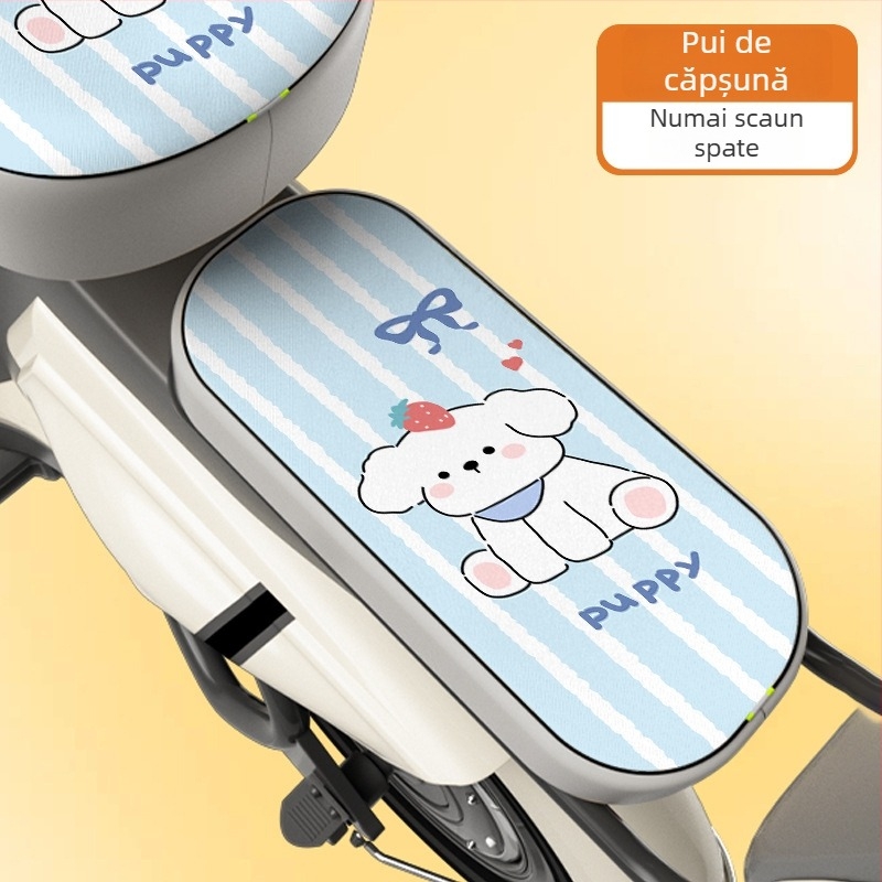 Husă pentru șa de bicicletă electrică – rezistentă la soare și ploaie, pernă moale din PU – compatibilă cu bicicletele electrice Aima și Yade