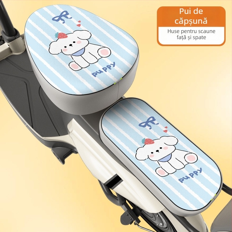 Husă pentru șa de bicicletă electrică – rezistentă la soare și ploaie, pernă moale din PU – compatibilă cu bicicletele electrice Aima și Yade