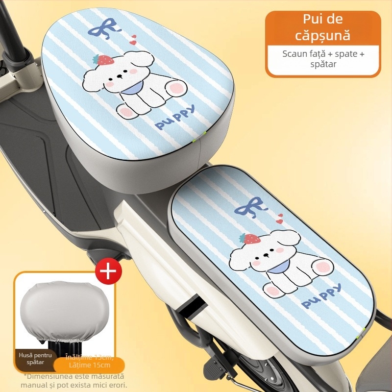 Husă pentru șa de bicicletă electrică – rezistentă la soare și ploaie, pernă moale din PU – compatibilă cu bicicletele electrice Aima și Yade