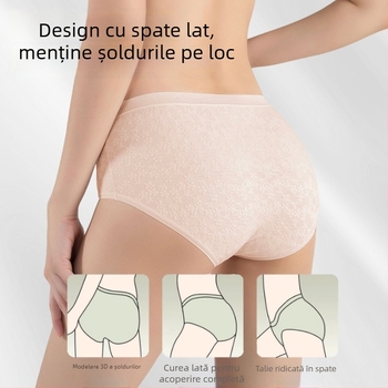 Chiloți de maternitate din bumbac, căptușeală din bumbac, țesătură jacquard, respirabili, antibacterieni, susținerea abdomenului, talie joasă