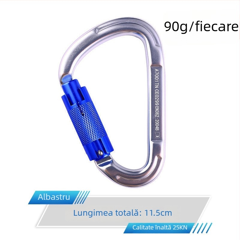 Carabinieră cu eliberare rapidă, închidere automată, aliaj de aluminiu, 25 kN, marcă Q&C, pachet de 100 buc