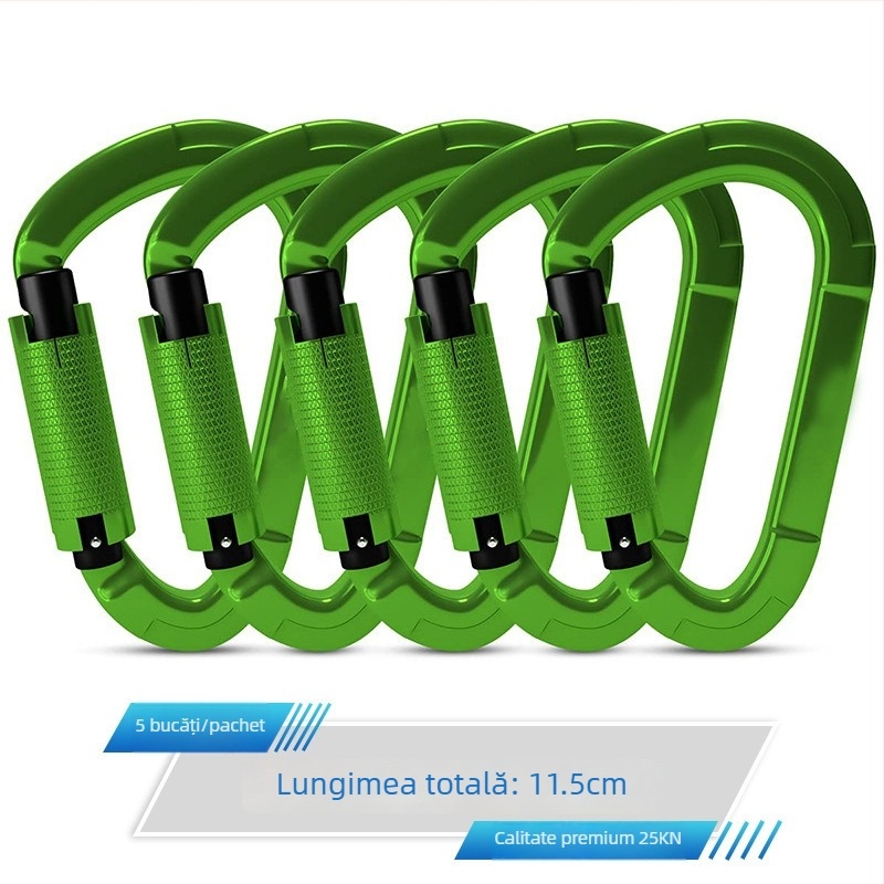 Carabinieră cu eliberare rapidă, închidere automată, aliaj de aluminiu, 25 kN, marcă Q&C, pachet de 100 buc