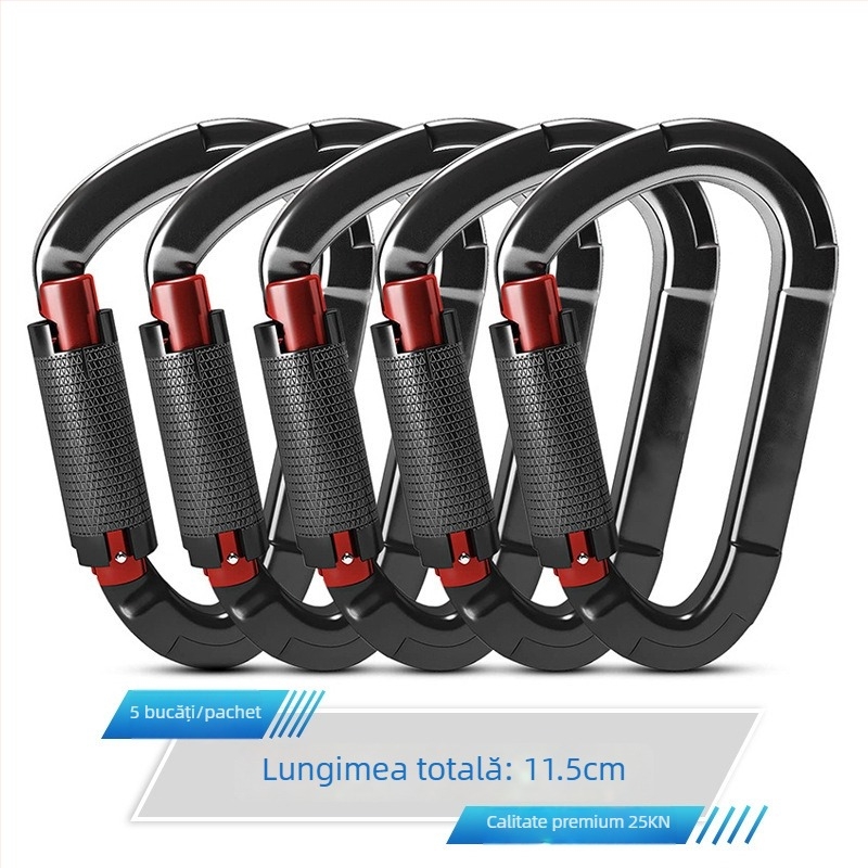 Carabinieră cu eliberare rapidă, închidere automată, aliaj de aluminiu, 25 kN, marcă Q&C, pachet de 100 buc