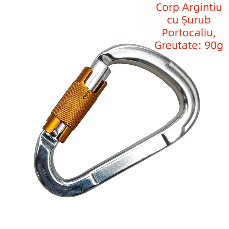 Carabinieră cu eliberare rapidă, închidere automată, aliaj de aluminiu, 25 kN, marcă Q&C, pachet de 100 buc