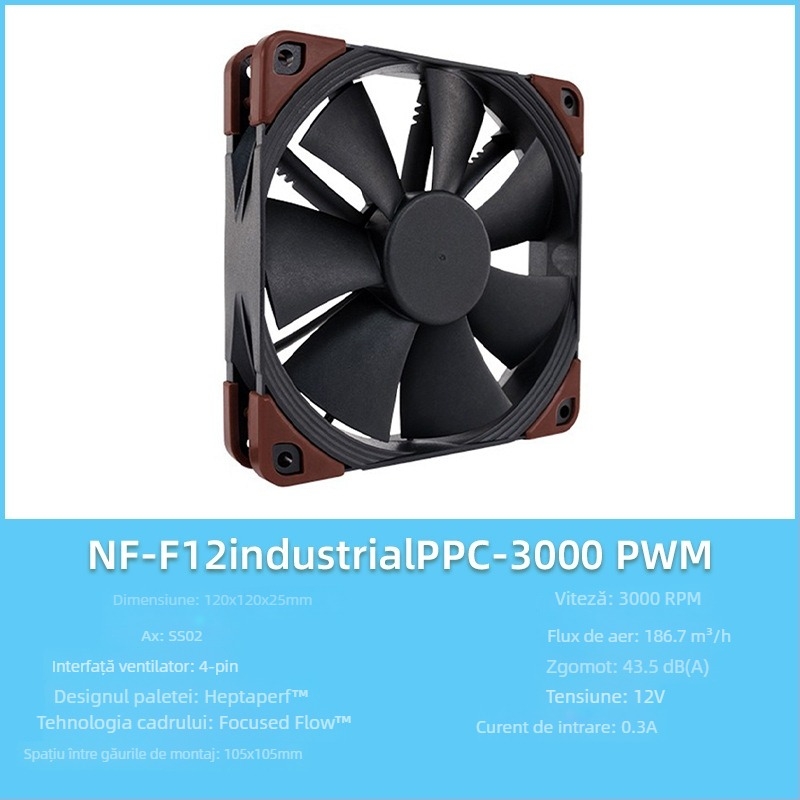 Owl F12/P12 Seria ventilator pentru carcasa PC, control PWM inteligent al temperaturii, 5V, 1500 RPM, rulment SSO2