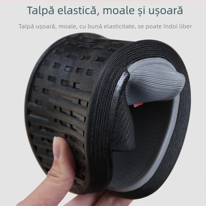 Papuci de interior pentru bărbați din PVC, talpă antiderapantă groasă, deget deschis, turnare prin injecție