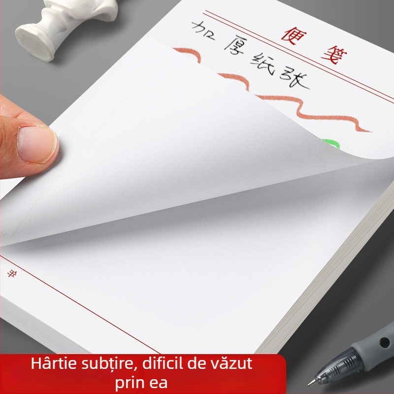 Think about it Bloc de notițe din hârtie – foi goale, schițe rupte, ambalaj de bază