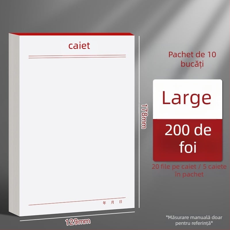 Think about it Bloc de notițe din hârtie – foi goale, schițe rupte, ambalaj de bază