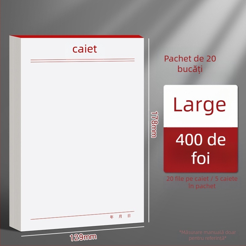 Think about it Bloc de notițe din hârtie – foi goale, schițe rupte, ambalaj de bază