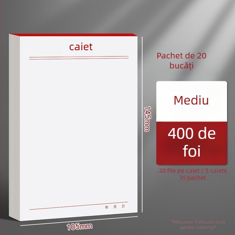 Think about it Bloc de notițe din hârtie – foi goale, schițe rupte, ambalaj de bază
