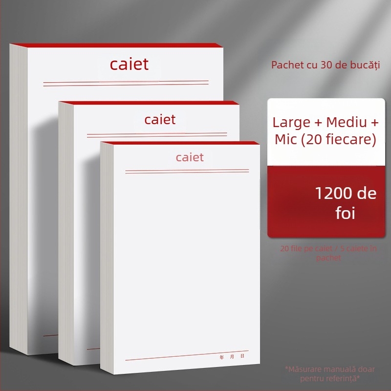 Think about it Bloc de notițe din hârtie – foi goale, schițe rupte, ambalaj de bază