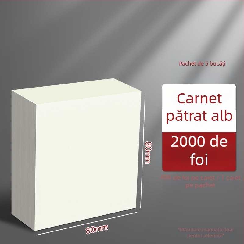 Think about it Bloc de notițe din hârtie – foi goale, schițe rupte, ambalaj de bază