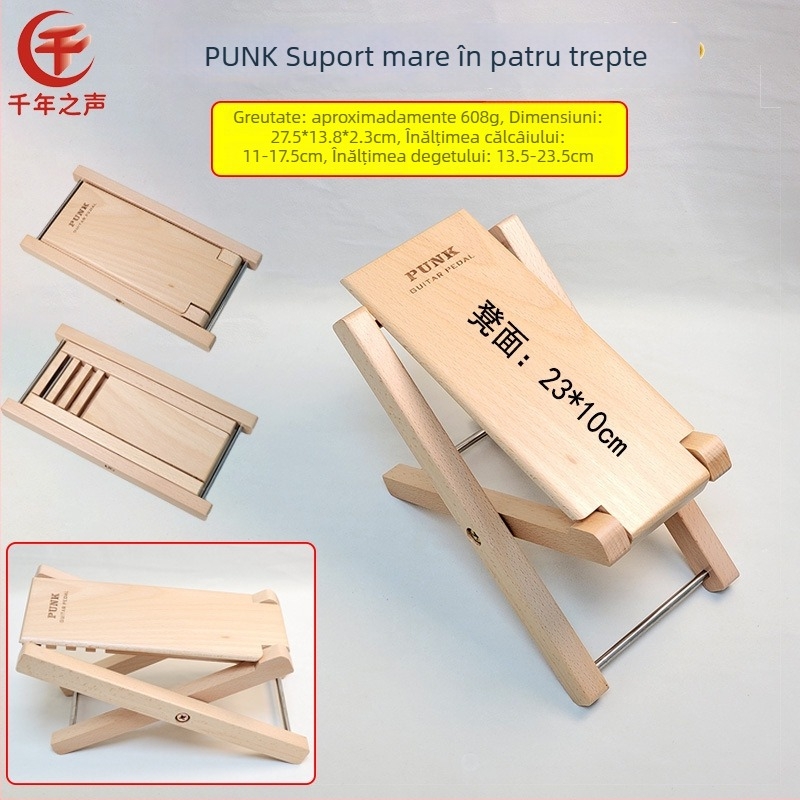 Taburet de pedale pentru instrumente – pliabil, portabil, pentru chitară, erhu, banhu și pipa, potrivit copiilor