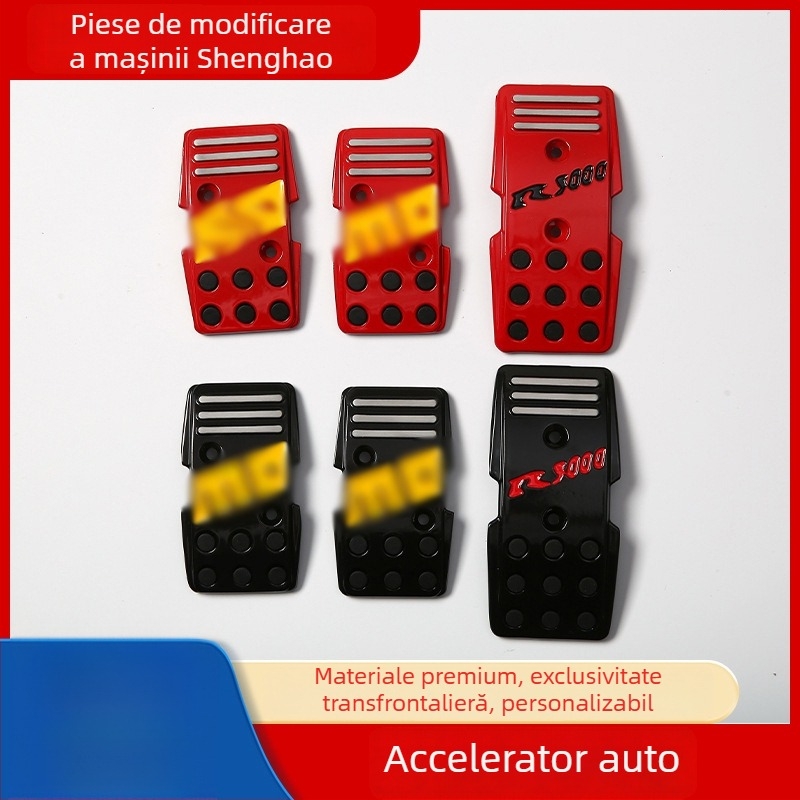 Set de pedale din aliaj de aluminiu, universal pentru transmisie manuală - pedalele de accelerație, frână și ambreiaj, necesită găurire