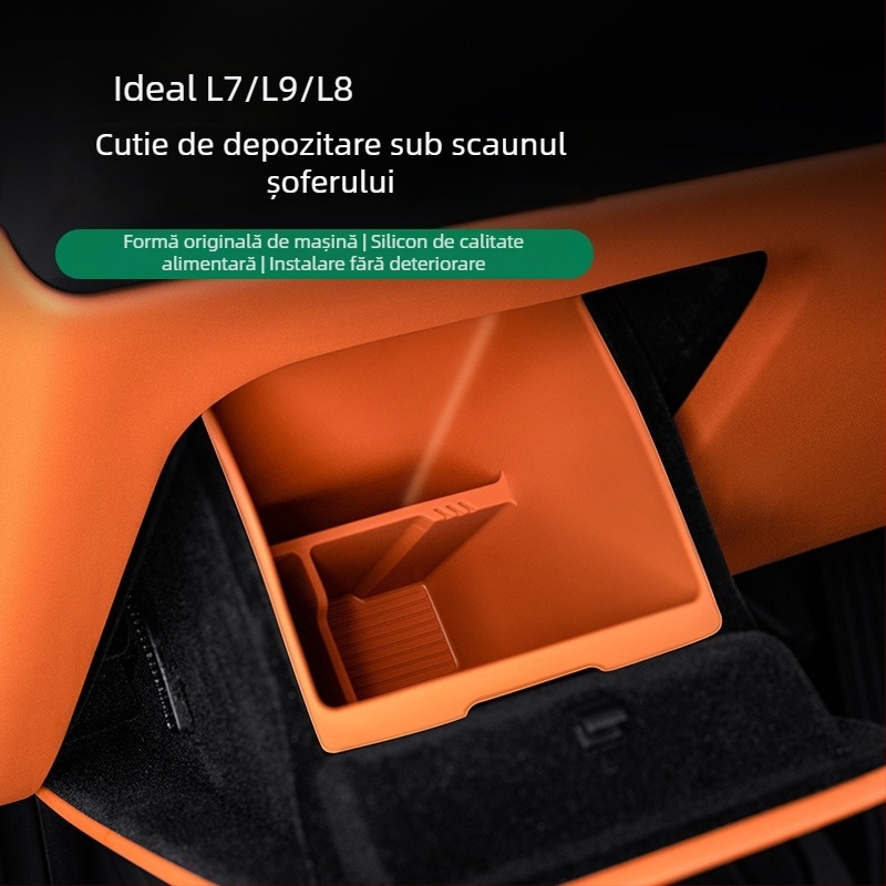 Cutie de depozitare din silicon pentru Ideal L7/L8/L9, ușă auto, personalizabilă