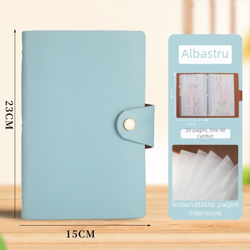 Mapă pentru chitanțe din PU piele - 40 pagini, Model Deposit Slip Book 001, Dimensiuni 22×15.5 cm