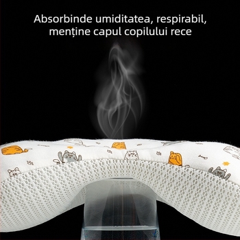 Perna model pentru bebeluși: respirabilă, corectivă, multifuncțională, din bumbac, cu motiv desen animat