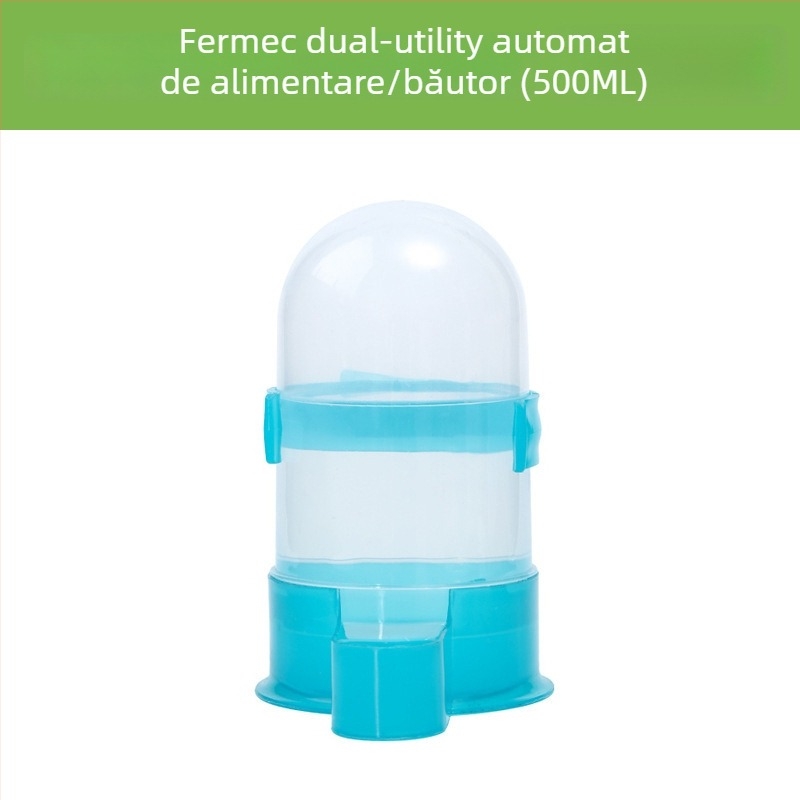 Hranitor automat pentru păsări din acril cu dozator de apă (Weibi)