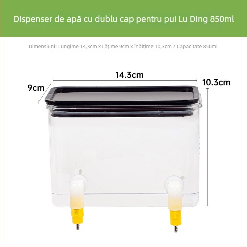 Hranitor automat pentru păsări din acril cu dozator de apă (Weibi)