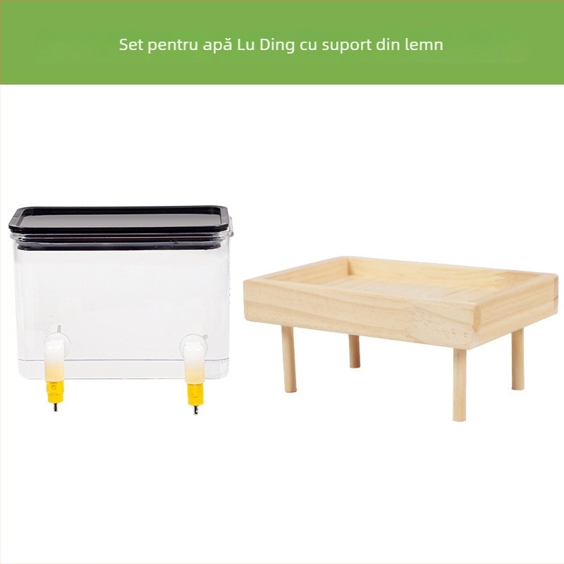 Hranitor automat pentru păsări din acril cu dozator de apă (Weibi)