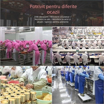 Cizme de ploaie unisex pentru industria alimentară, înălțime mare a gambelor, partea superioară din PVC, talpă din cauciuc, rezistente la ulei și alunecare, turnate dintr-o singură bucată, pentru toate anotimpurile