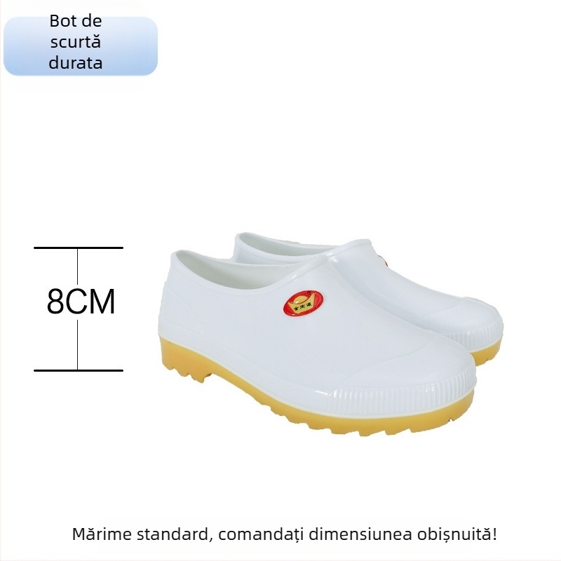 Cizme de ploaie unisex pentru industria alimentară, înălțime mare a gambelor, partea superioară din PVC, talpă din cauciuc, rezistente la ulei și alunecare, turnate dintr-o singură bucată, pentru toate anotimpurile