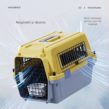 Carrier pentru pisici și câini – transport portabil pentru ieșiri, Material: Fier+PP