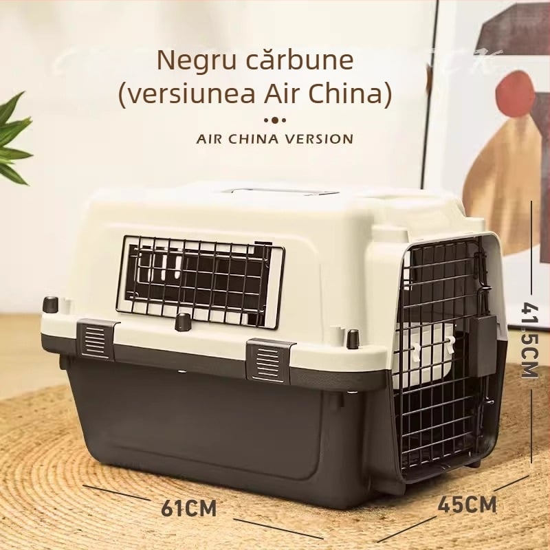 Carrier pentru pisici și câini – transport portabil pentru ieșiri, Material: Fier+PP