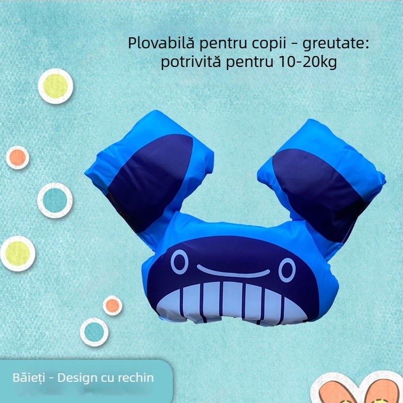Vestă de plutire pentru copii cu mâneci gonflabile și design flamingo - costum de baie pentru bebeluși (OEM)