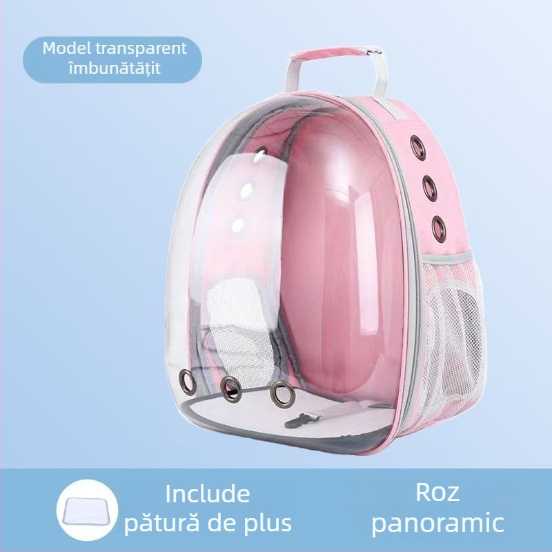 Rucsac din piele pentru animale de companie, 18 L, capsulă spațială portabilă pentru pisici și câini