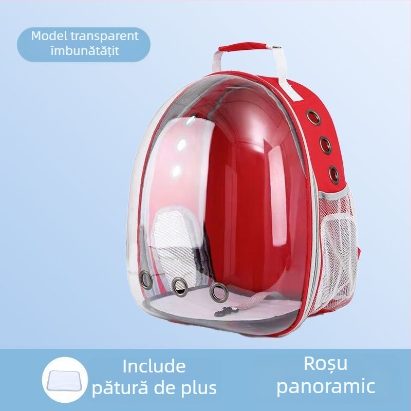 Rucsac din piele pentru animale de companie, 18 L, capsulă spațială portabilă pentru pisici și câini