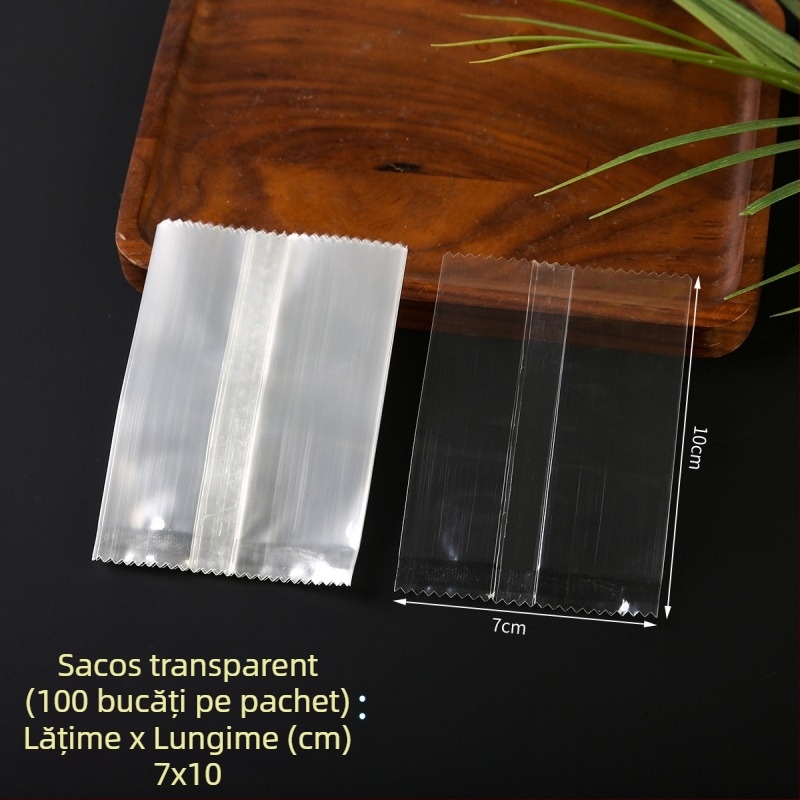 Pungi transparente cu sigilare centrală pentru alimente - sigilare termică, material compozit, mai multe seturi