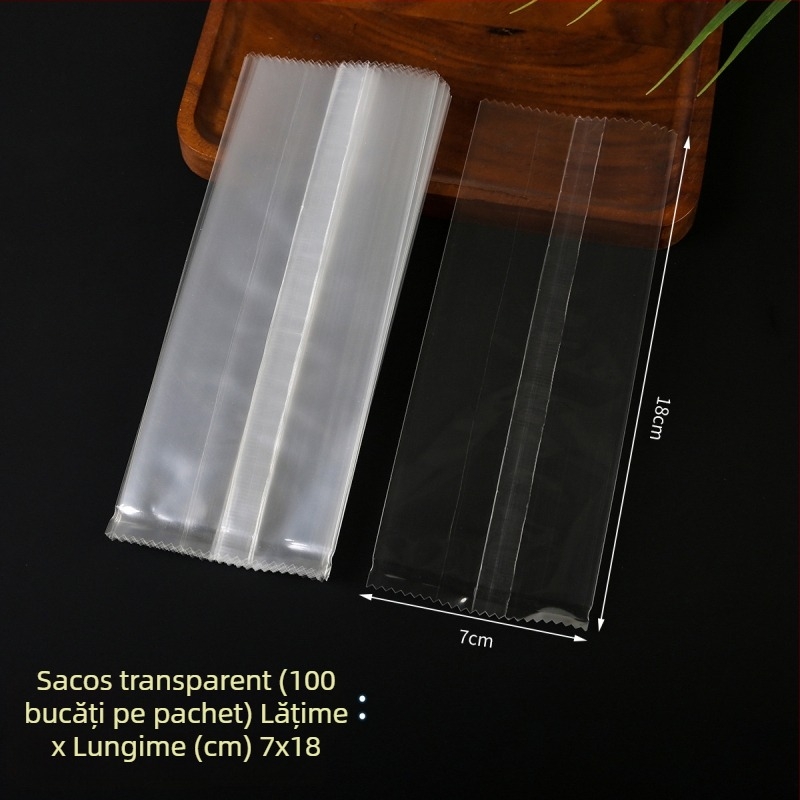 Pungi transparente cu sigilare centrală pentru alimente - sigilare termică, material compozit, mai multe seturi