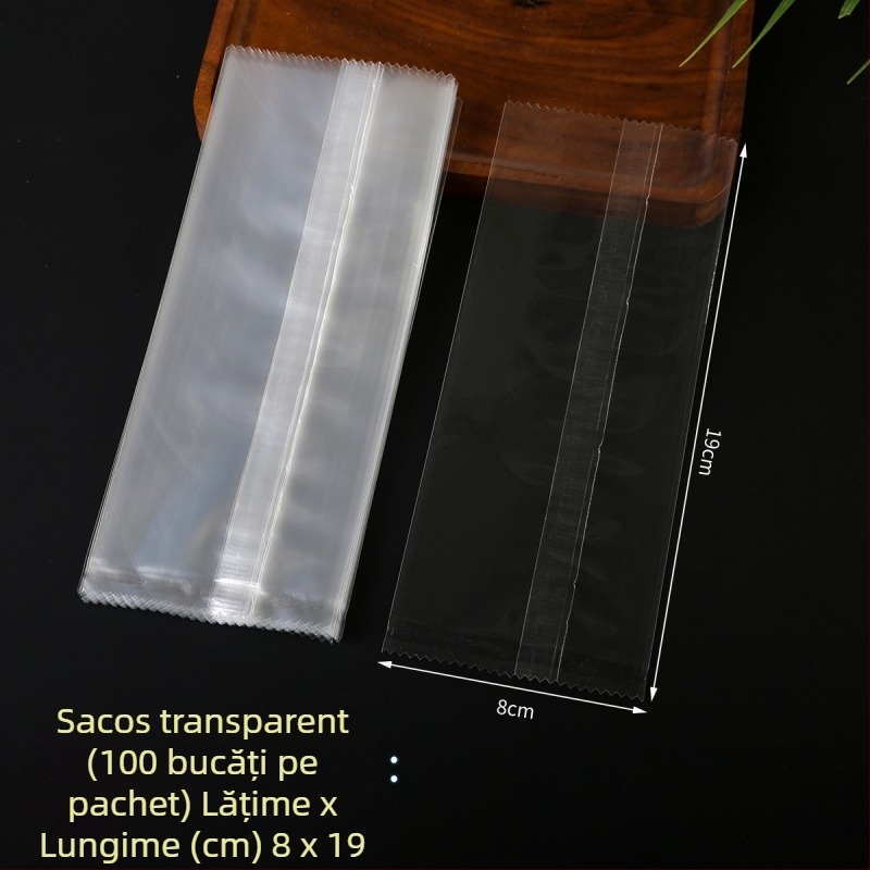 Pungi transparente cu sigilare centrală pentru alimente - sigilare termică, material compozit, mai multe seturi