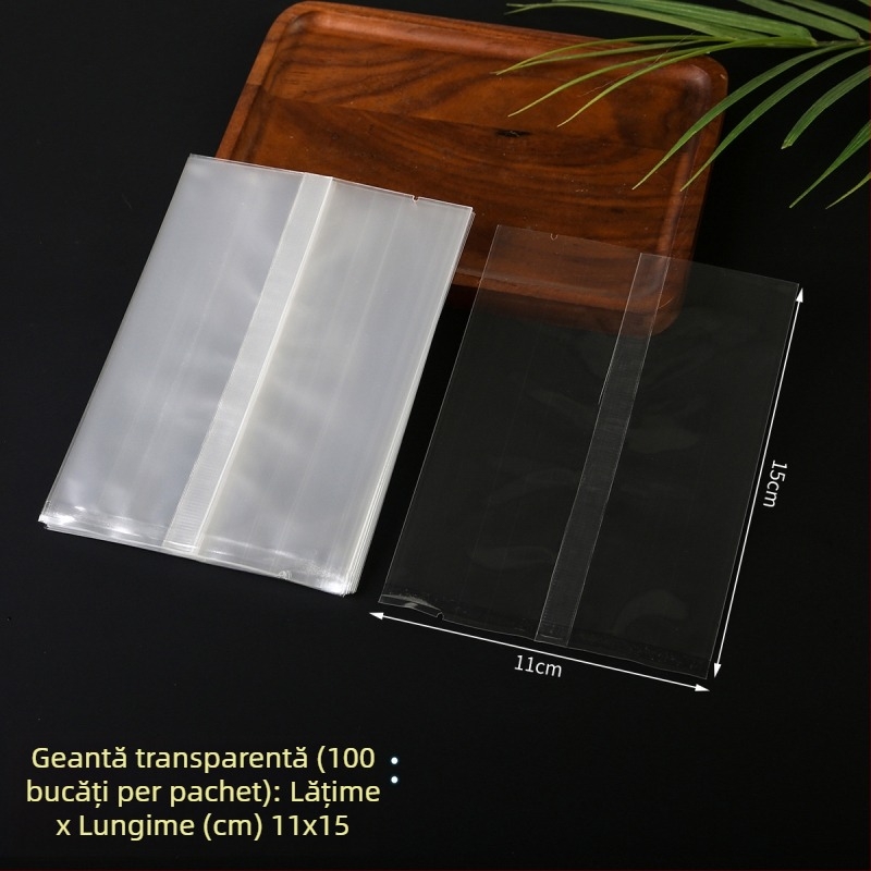 Pungi transparente cu sigilare centrală pentru alimente - sigilare termică, material compozit, mai multe seturi