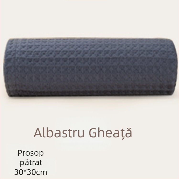 Prosop de față pentru copii, din tifon de bumbac, formă pătrată, finisaj jacquard cusut, greutate 25 g, siglă imprimată