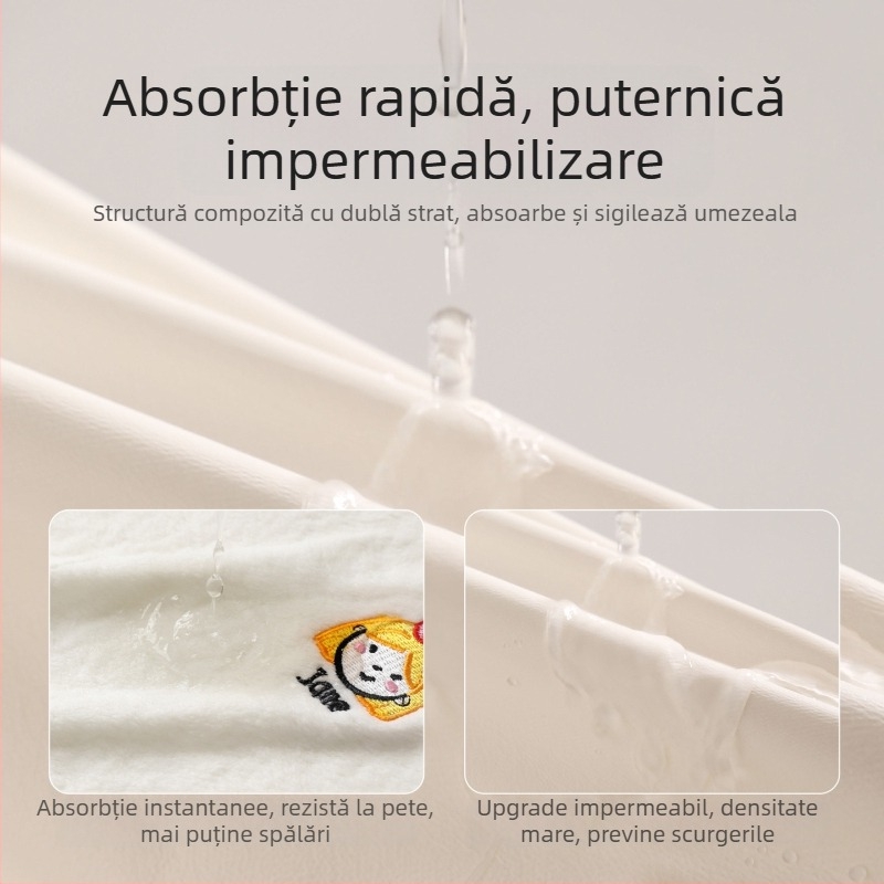 Prosop de față pentru copii, poliester 150D, țesătură simplă, 80–100 g, prosop multifuncțional pentru igiena gurii.