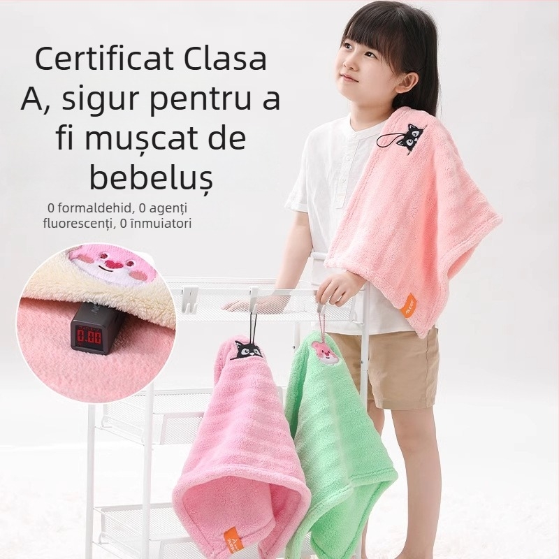 Prosop de față din coral fleece pentru copii și sugari, 150D Cut Velvet, 50-80 g