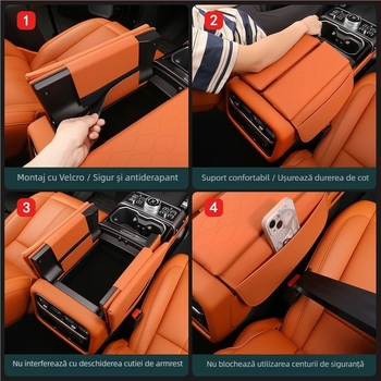 Protecție din piele pentru cotiera Jetour G700; fără marcă, model 1