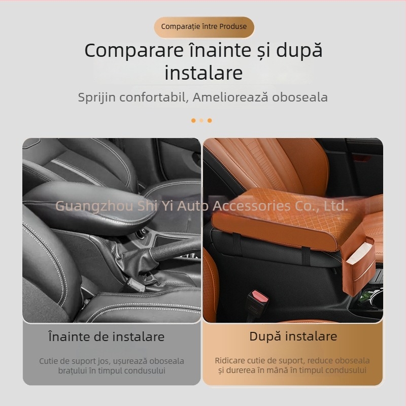 Pad pentru cotieră auto din piele, universal, marca Eleven